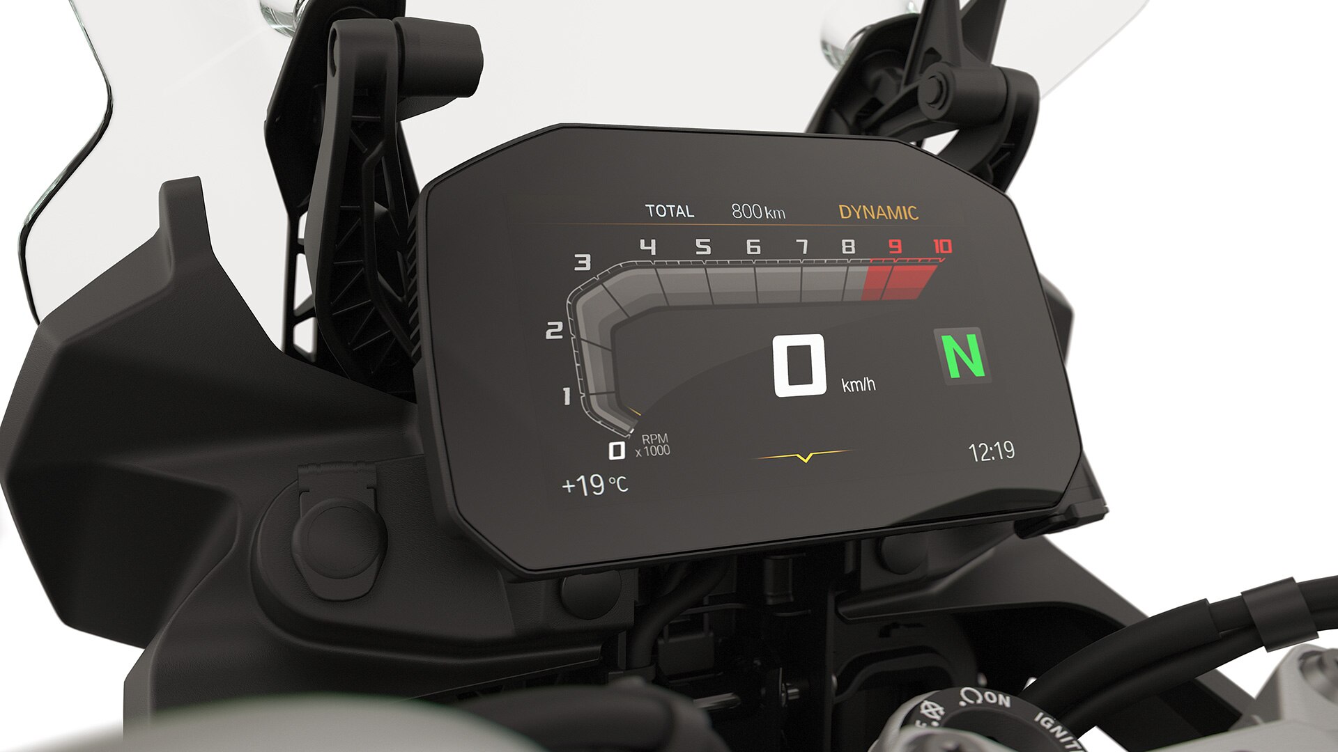 TFT display with Connectivity of the BMW F 800 GS