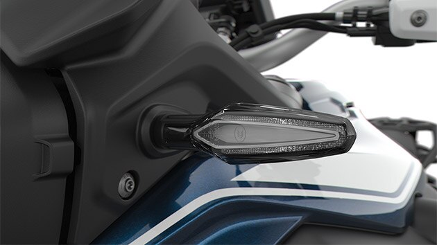 Vi ser LED-indikatorene til F 850 GS.