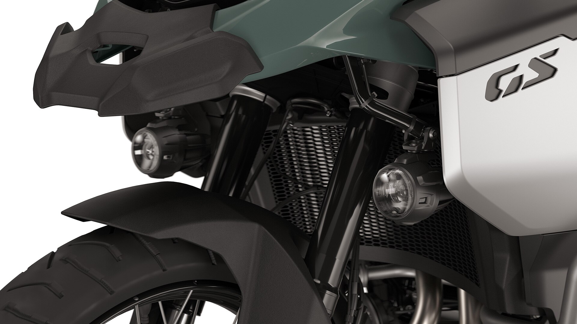 The additional headlight of the F 900 GS Adventure from BMW Motorrad