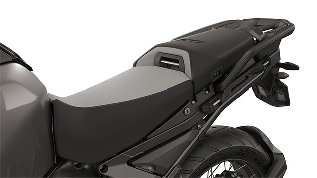 Comfort rider's seat and comfort passenger seat including seat heating